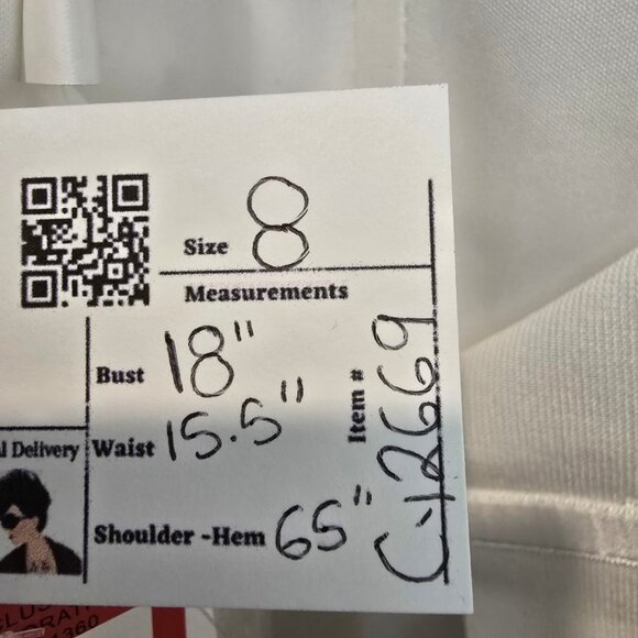 Mori Lee Ivory HIgh Neck Modest Wedding Dress Size 8 Style 30169 - Picture 16 of 16